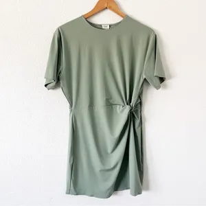 Abercrombie & Fitch Mint Green Side Knot Draped Classic Casual Fit Mini Dress thumbnail 2