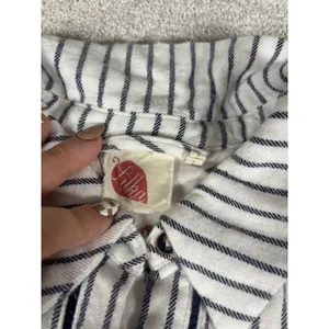 Lilka Anthropologie striped‎ tunic shirt dress Medium Pockets Oversized thumbnail 5