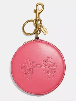 C6096 Disney X Coach Coin Pouch Bag Charm With Mickey Mouse Watermelon thumbnail 1
