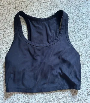 All in Motion Black Cropped Athletic Top thumbnail 1