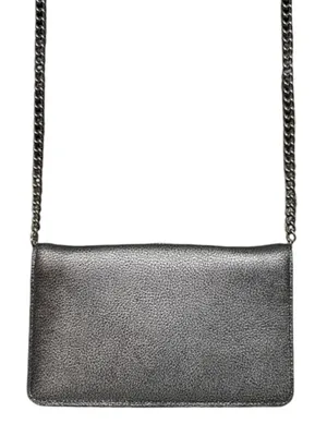 Coach Metallic Silver Convertible Crossbody Clutch thumbnail 3