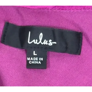 Lulus Pixie Perfect Magenta Satin Mini Dress Cowl Back Ruched Slip thumbnail 6