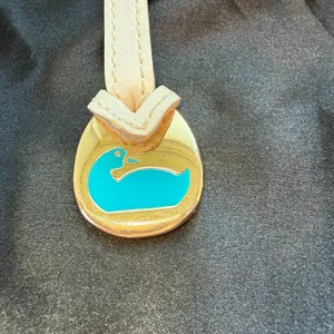 Vintage Dooney & Bourke Teal Enamel Duck Bag Charm / Key Fob thumbnail 2