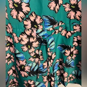 Amanda Uprichard Revolve Floral Green Pink Romper size medium thumbnail 2