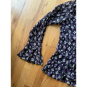 The Limited Vtg 90s Y2K Top M Whimsigoth‎ Flare Sleeve Fairy Grunge Babydoll Purple Black thumbnail 5