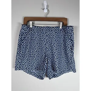 Spanx‎ Sunshine Shorts Women Large Navy White Polka Dot Stretch Activewear Golf thumbnail 3