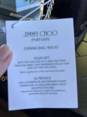 Jimmy Choo Parfums New gold tone chain crossbody bag purse with charm gift thumbnail 7