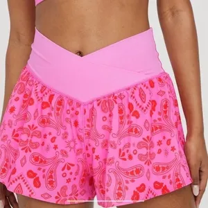 Aerie pink paisley shorts thumbnail 1