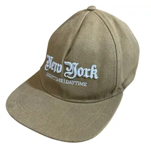 H&M Divided New York Nighttime Daytime Beige Embroidered Baseball Hat Cap OS thumbnail 1