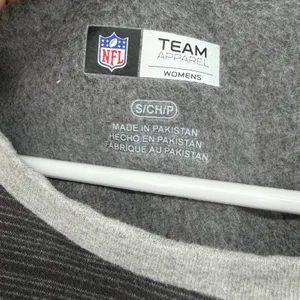 NFL Las‎ Vegas Raiders Womens Small Raglan Sweatshirt Gray Team Apparel S thumbnail 3