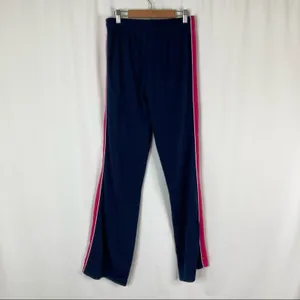 Puma Navy Pink Stripe Track Pants Elastic Waist 100% Polyester Womens Small thumbnail 4
