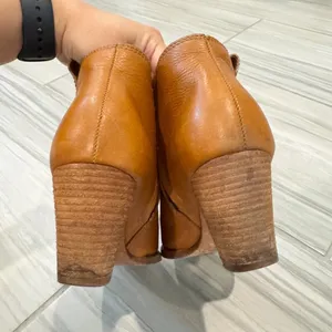 Madewell Boots Size 7.5 Tan Leather Billie‎ Ankle Stacked Heel Coastal Cowgirl thumbnail 7