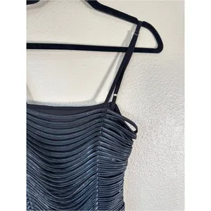 Beulah Black Faux Leather Fringe Mini Dress Womens S Whimsigoth Goth Grunge thumbnail 12