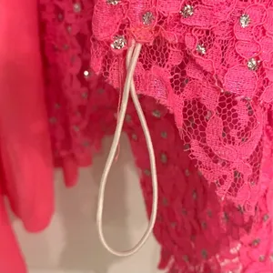 Body Wrappers Drapey Lace Panel Tunic Top Sparkly Rose Pink M #629 Praise Dance thumbnail 6