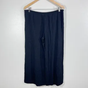 Carly Jean Los Angeles‎ Black Wide Leg Drawstring Lounge Pants Medium USA Made thumbnail 3