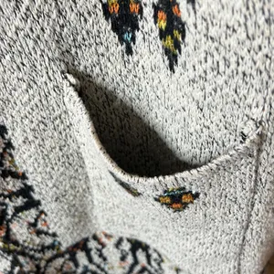 Northern angle ON BLUE AZTEC LONG CARDIGAN fur hooded SWEATER WESTERN BOHO.SZ L thumbnail 6