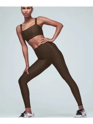 Alo Airlift High-Waist 7/8 Corset Leggings Espresso Hi-Rise Waisted Tights Pants thumbnail 4