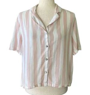 Sincerely Jules Pink & White 2 pc Pajama Set thumbnail 4