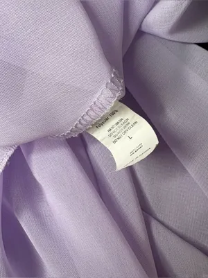 Honeydew Lavender Lace Trim Chiffon Babydoll Chemise thumbnail 8