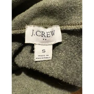 J. Crew Funnel‎ Neck Pullover Green Button Detail Long Sleeve Small thumbnail 8