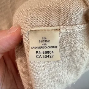 Magashoni Silk Cashmere Blend Sleeveless Babydoll Turtleneck‎ Sweater Small thumbnail 3
