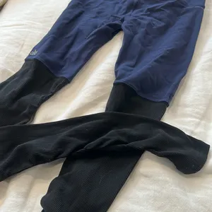 ALO Navy‎ Black Ribbed Workout Leggings thumbnail 2