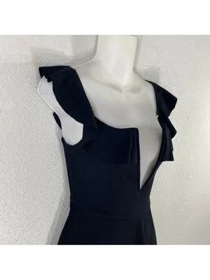 Majorelle Poise Black Off Shoulder Flare Mini Dress Small xs thumbnail 3