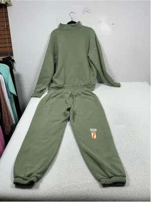 Unisex Adult Excellent Automet 2 Pc Sweat Suit Outfit XL Sage Green thumbnail 2