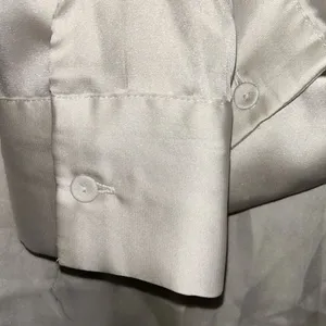 Zara Pearl White Satiny Button Down Shirt(Size Small) thumbnail 8