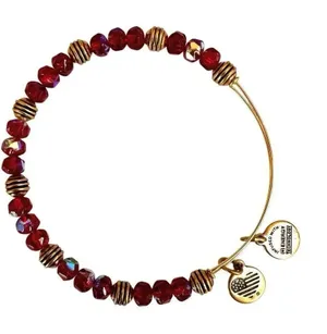 ALEX AND ANI red and gold tone beaded bracelet thumbnail 1