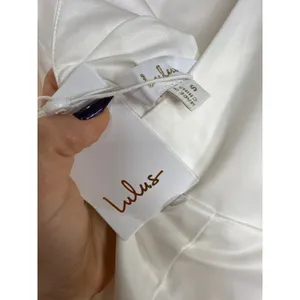 NWOT Lulus Luxe Loveliness White Satin Backless Mermaid Maxi Dress Bridal Gown S thumbnail 9