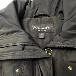 Forecaster of Boston Black Coat Womens Small Zip Up Button Adjustable‎ Jacket thumbnail 3