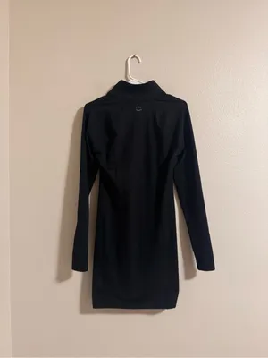 Beyond Yoga Black Long-Sleeve Half-Zip Dress thumbnail 3