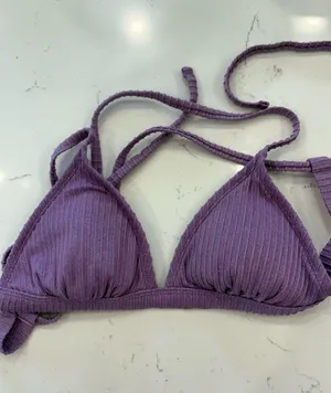 Sparkly purple bikini top thumbnail 1