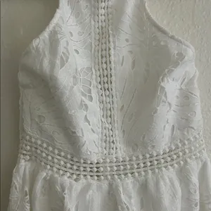 Elegant White Lace Halter Dress by EillyBazaar thumbnail 5
