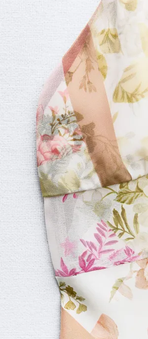 ZARA dress midi floral boho summer casual split satin wedding thumbnail 10