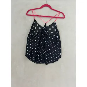 Victorias Secret Polka Dot Cami Top Black‎ Pink Straps Large 391191-HGK thumbnail 4