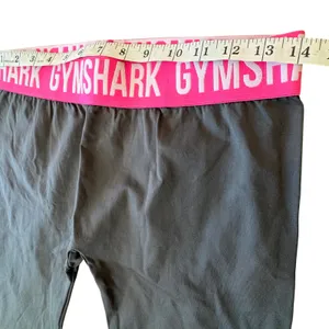 Gymshark Leggings Women M Charcoal Gray Pink Low Rise Yoga Workout Gorpcore‎ thumbnail 5