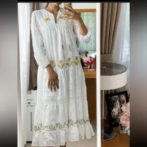 Zara Crochet Embroidered Dress Maxi‎ Bloggers Fav thumbnail 5