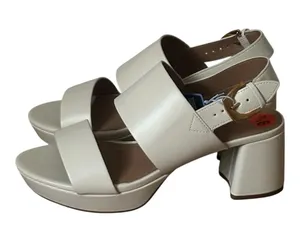 Aerosoles Camilla Beige Cream Platform Open Toe Sandals Heels Shoes NWT thumbnail 1