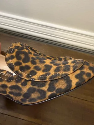 Gianvito Rossi Leopard Print Suede Block Heel Loafer Pumps Size 38 thumbnail 12