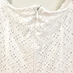 Missguided Eyelet Shorts Romper Women's 6 White‎ Back Zip Fully Lined Tie Front thumbnail 7