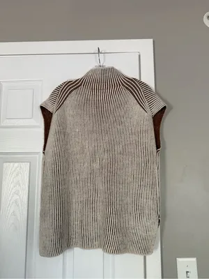 Varley Beige Ribbed Sweater Vest Top thumbnail 7