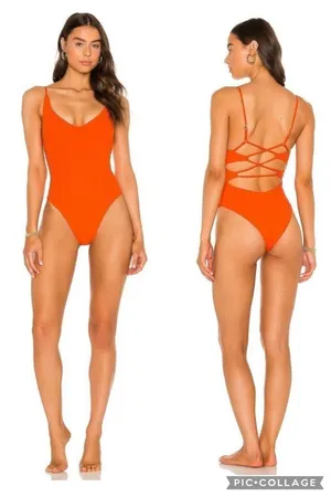 LSPACE Gianna One-Piece Swimsuit In Poppy Orange Size 6 thumbnail 2