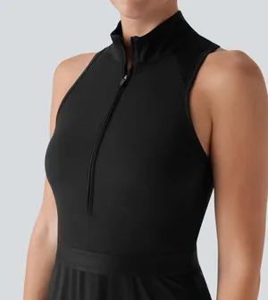 NWT Halara Half Zip Racerback Cut Out Cool Dry Mini Golf Active Dress-Golf Tee thumbnail 3