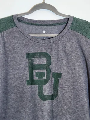 Colosseum Womens Distressed Baylor Bears Gray Boxy Fit Shirt Size Large thumbnail 2
