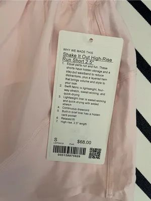 Lululemon NWT Shake It Out High Rise Run 2.5 Athletic Shorts light pink Size S thumbnail 6