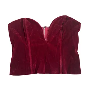 Superdown Eva Sweetheart Top in Oxblood, Size M thumbnail 3