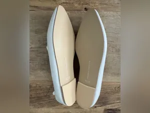 NEW IN BOX French Connection Ecru / Nude Emee Vegan Leather Flats ~ Size 10 thumbnail 9