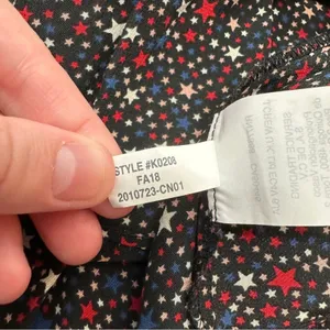 Madewell Silk‎ Ruffle-Hem Wrap Long Sleeve Top in Starry Night Size M thumbnail 10